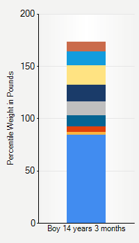 Weight chart for boys 14 years 3 months of age