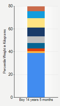 Weight chart for boys 14 years 5 months of age