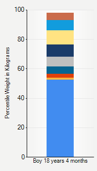 Weight chart for boys 18 years 4 months of age