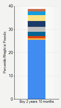 Weight chart for boys 2 years 10 months of age