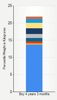 Weight chart for boys 4 years 3 months of age