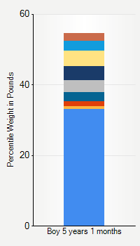 Weight chart for boys 5 years 1 month of age