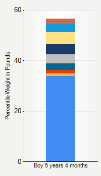 Weight chart for boys 5 years 4 months of age