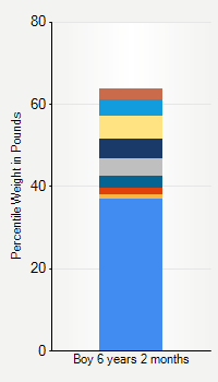 Weight chart for boys 6 years 2 months of age